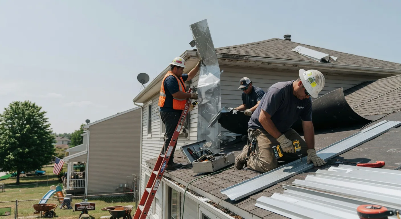 Storm Damage Metal Roof Repair in Pleasantville, PA